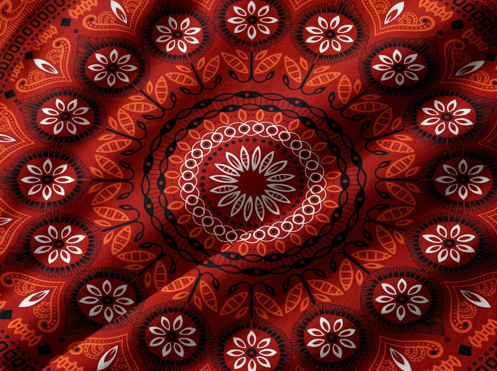 Crimson Ember Tapestry