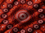 Crimson Ember Tapestry
