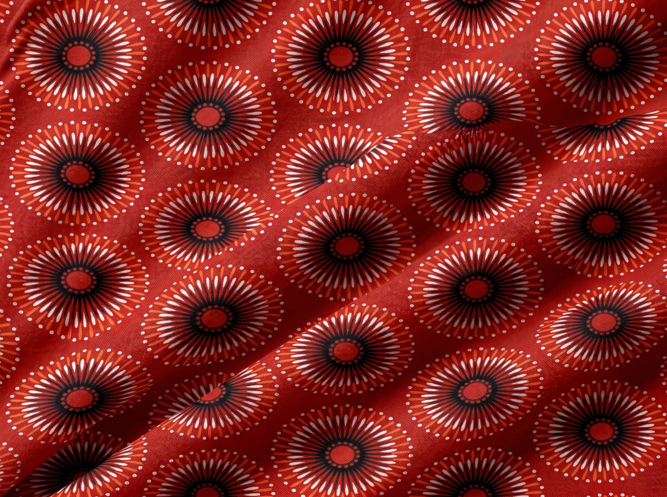 Crimson Ember Sunburst