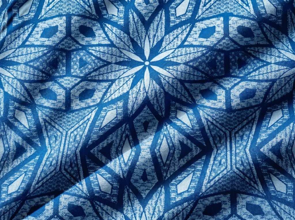 Indigo Crest Geometric Star