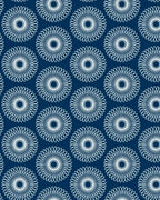 Indigo Crest Sunburst