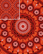 Crimson Ember Tapestry
