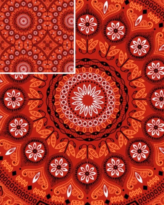 Crimson Ember Tapestry