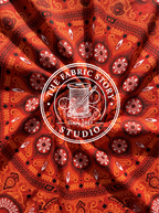 Crimson Ember Tapestry