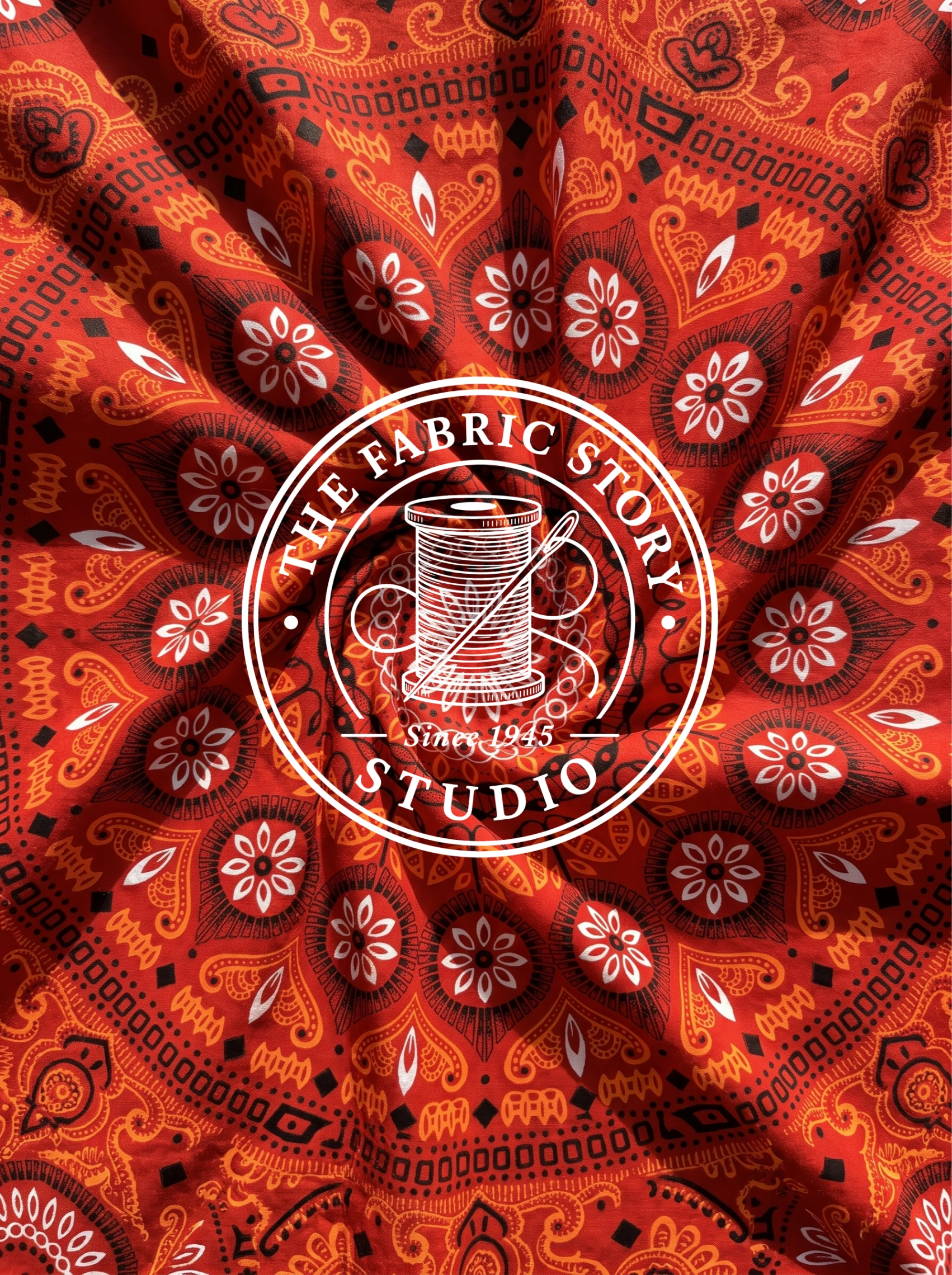 Crimson Ember Tapestry