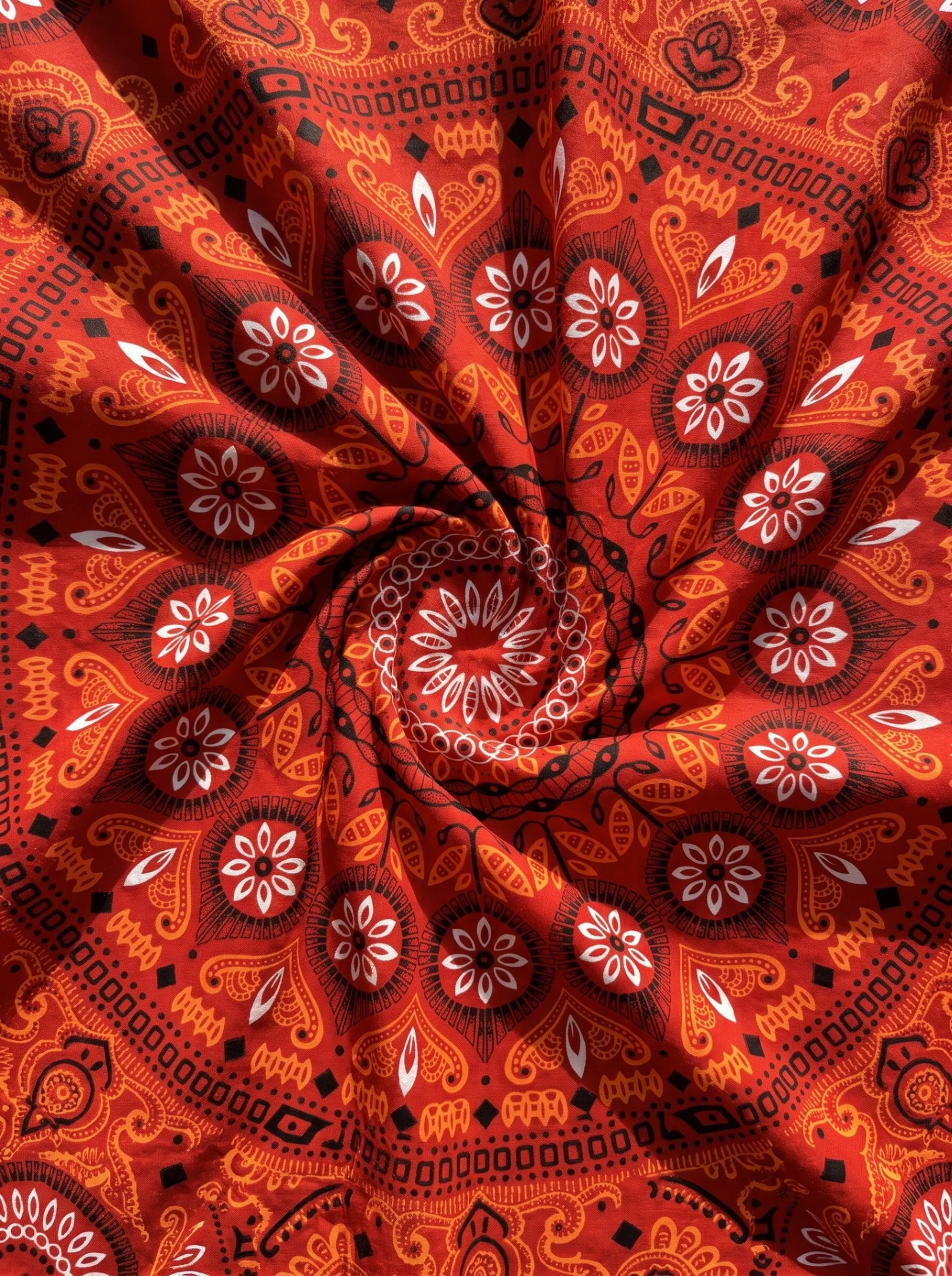Crimson Ember Tapestry