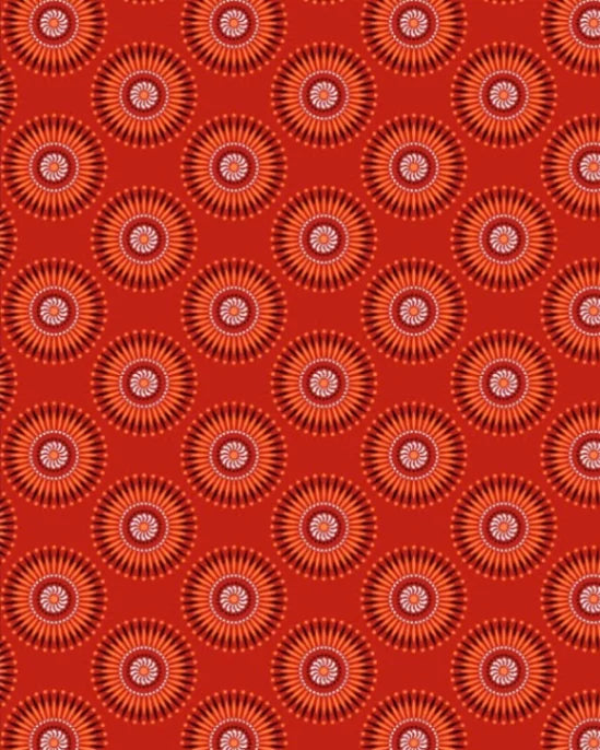 Crimson Ember Spiral Sun