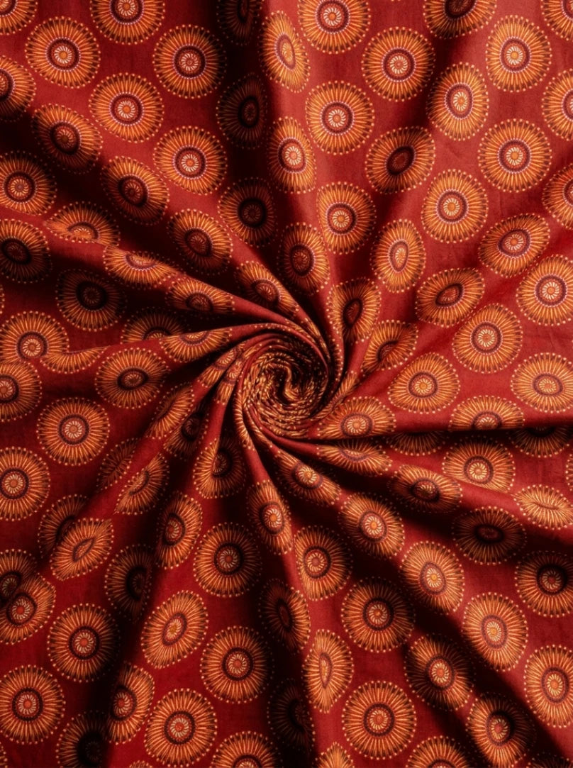 Crimson Ember Spiral Sun