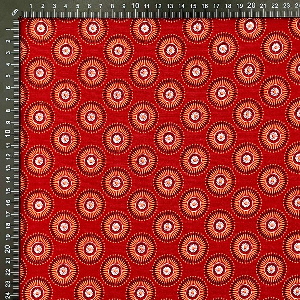 Crimson Ember Spiral Sun