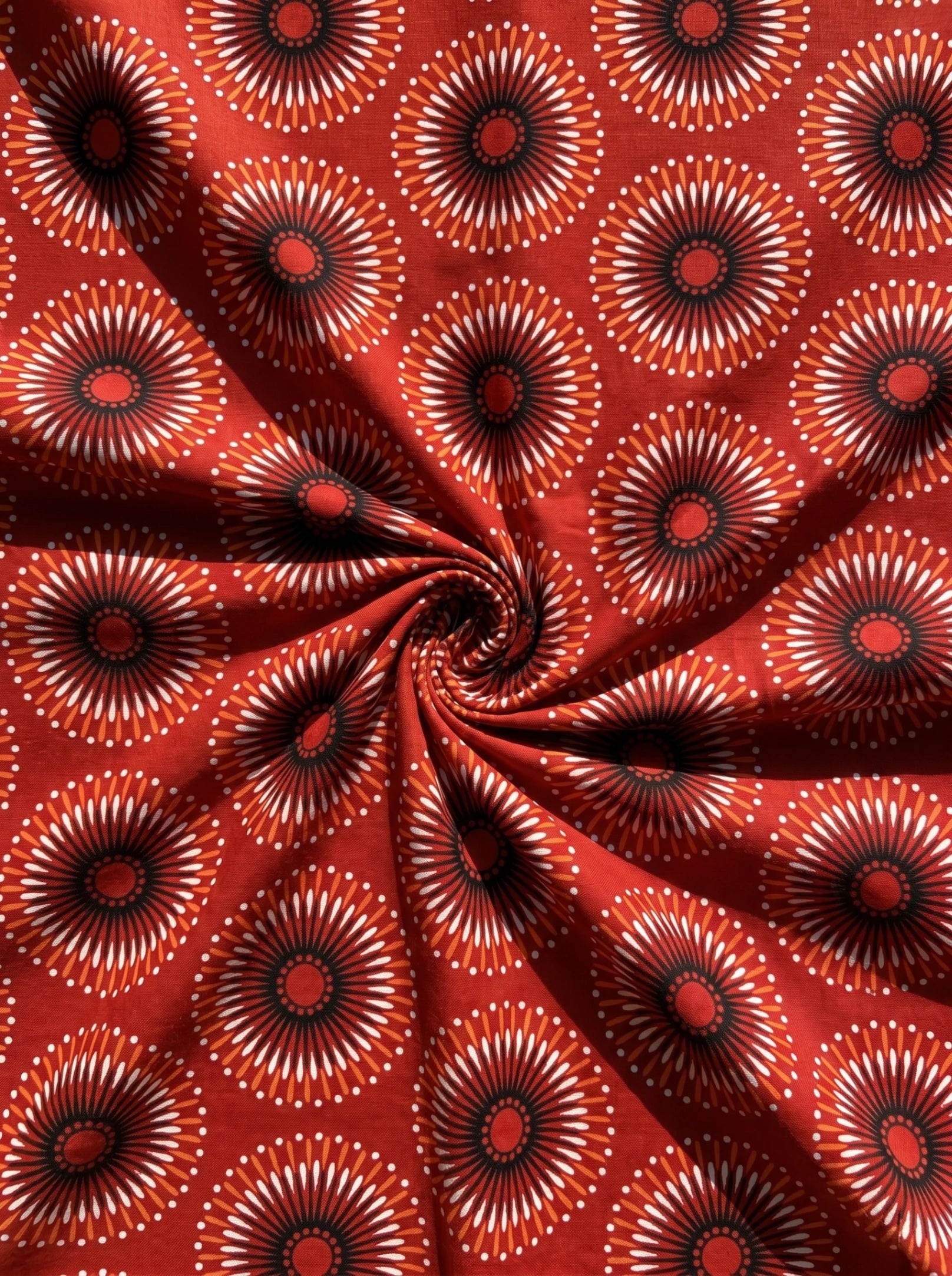 Crimson Ember Sunburst