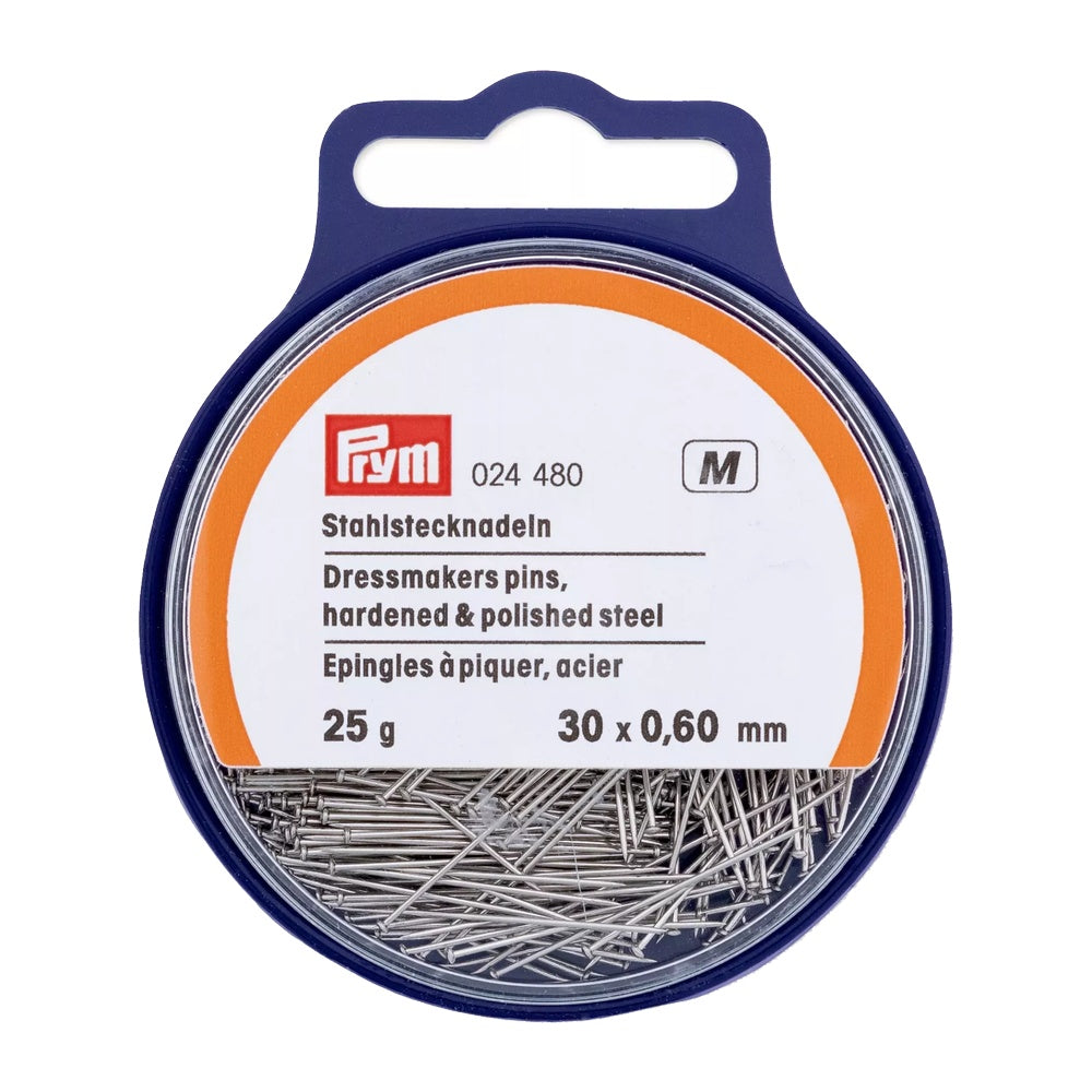 Prym Straight 25g Pins Silver Coloured  0.60 x 30mm