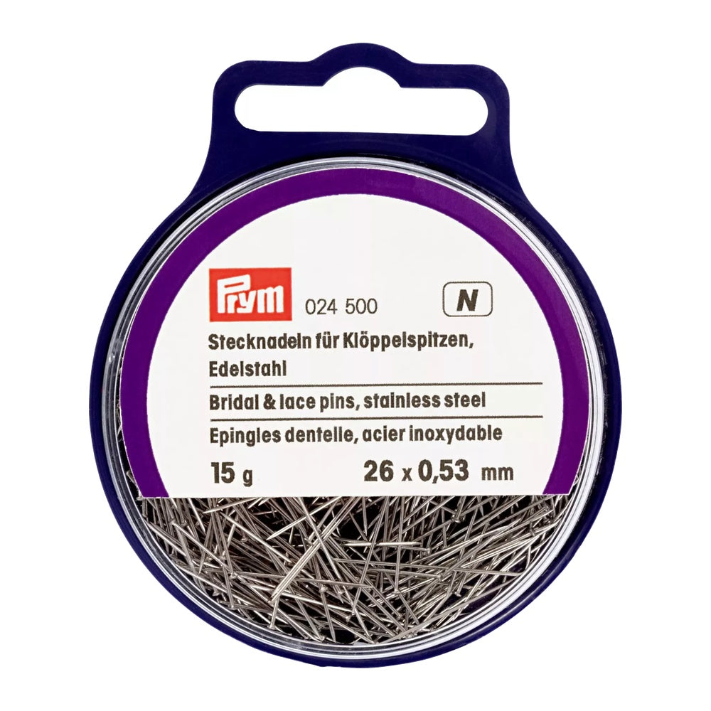Prym 15g Bridal and lace pins  0.53mm  x 26mm