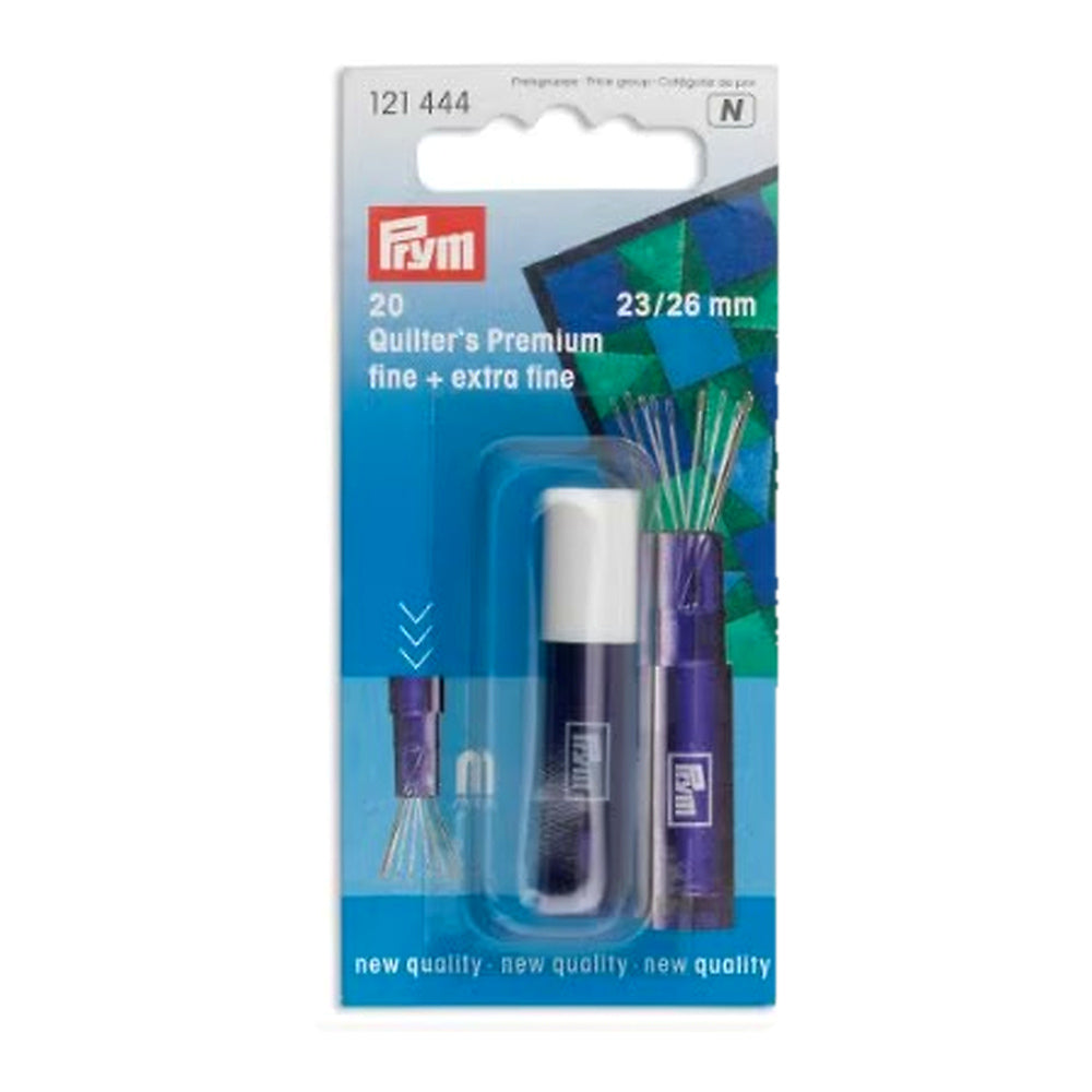 Prym Quilting sewing needles with silver eye, fine and extra fine, assorted