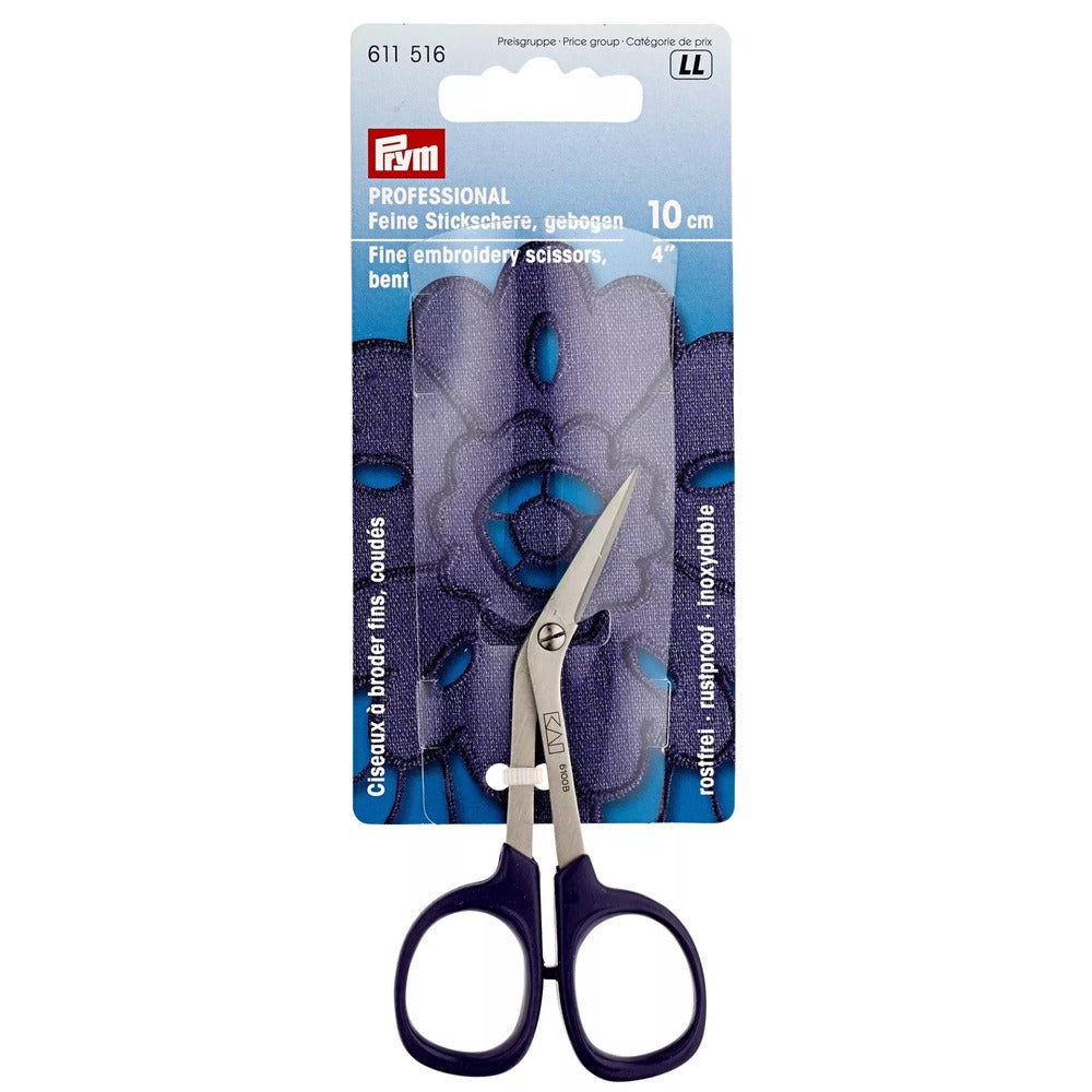 Prym Professional Cuved 4 inch / 10 cm Embroidery Scissors