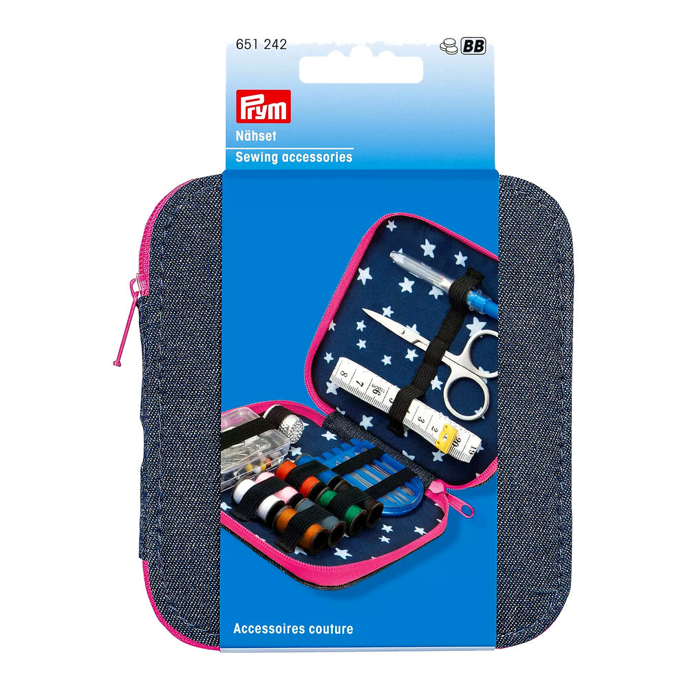 Prym Large Denim/Pink Sewing Set